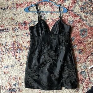 Elegant Black Floral Dress